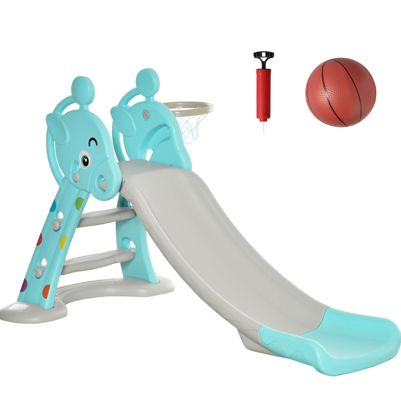 Glissade avec cerceau - compacte et pliable 18 mois 4 ans bleu 2 en 1 '