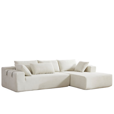 Modern Upholstered Sectional Sofa With 6 Pillows, No assembly required by Latitude Run