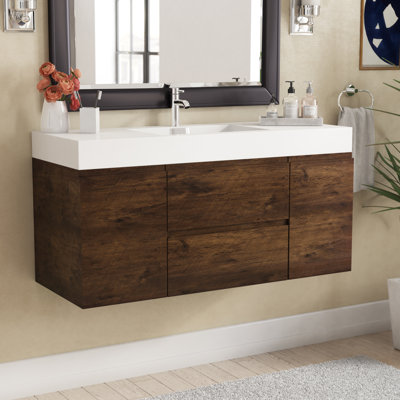 Ensemble de meuble-lavabo mural simple 47 po Mitul