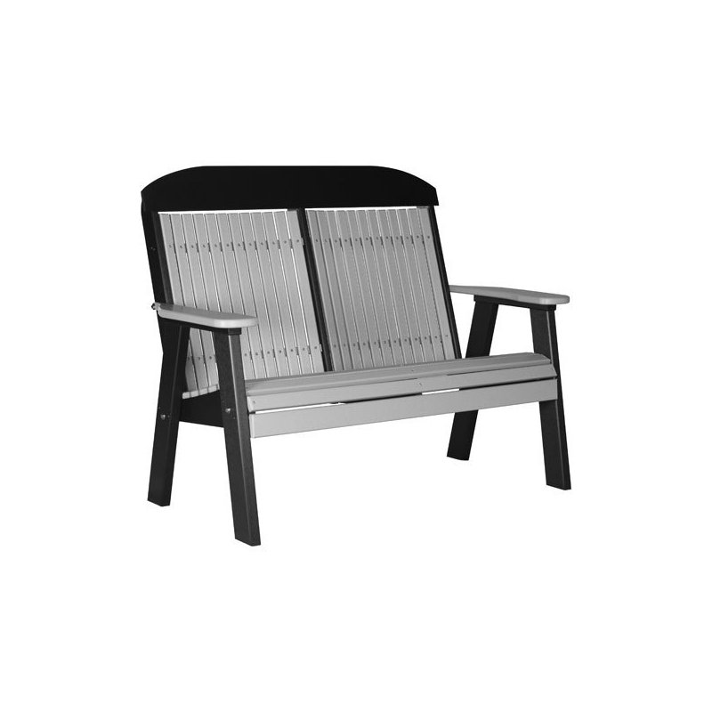 Banc de parc en plastique classic Zamir, Gris tourterelle / noir