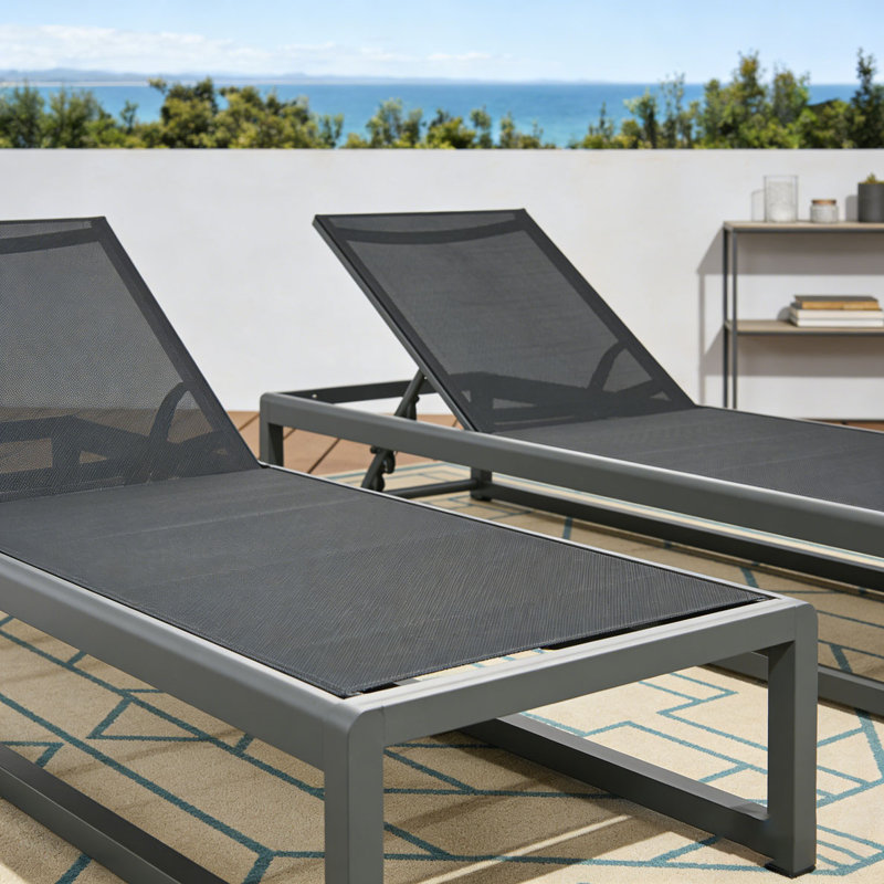 CHAISE LUNGE, Noir
