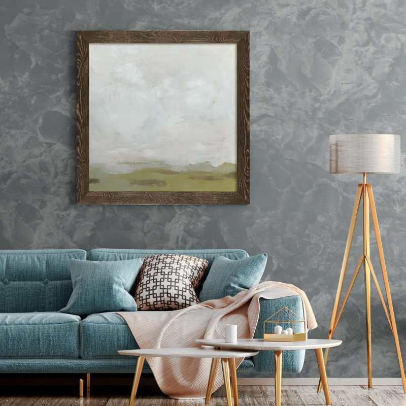 Mousse horizon II-reproduction de photo encadrée, Toile encadrée noyer, Pas de tapis, H 21 po x l 21 po x P 1 po