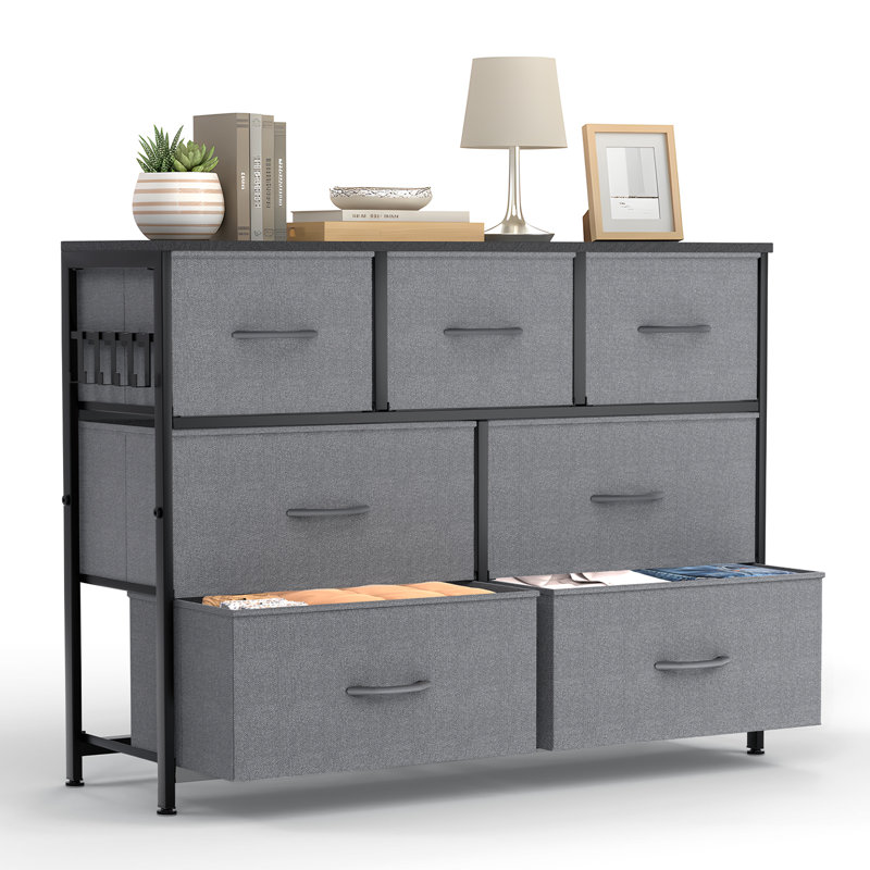 7 Drawer Storage Drawer, Grey