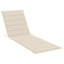 Chaise longue simple en acacia 80 po avec coussins Floranne-687204661