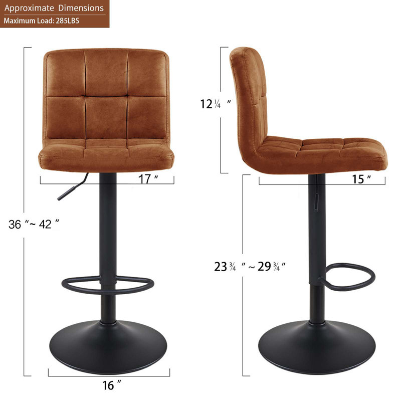 Tabouret de bar Amjed, Brun