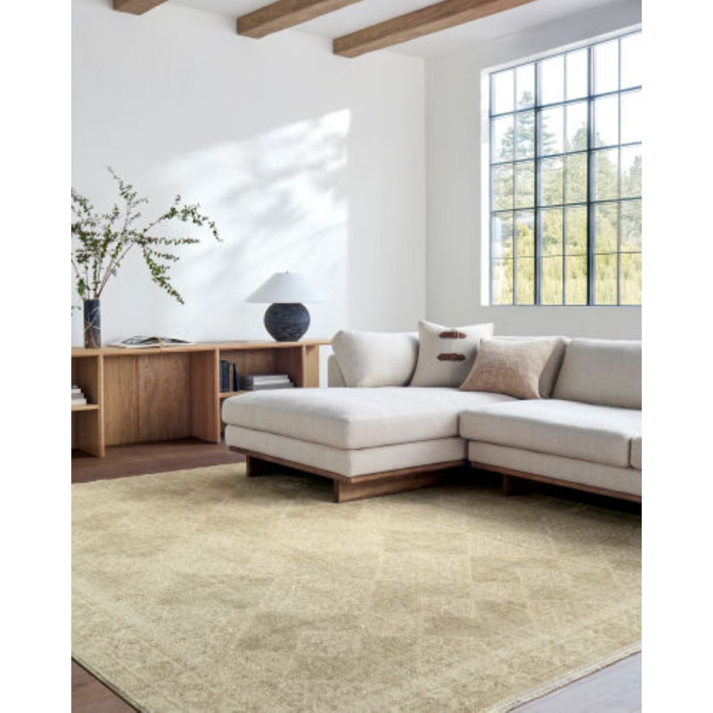 Galey Alix Beige and Brown 8' x 10' Synthetic Area Rug