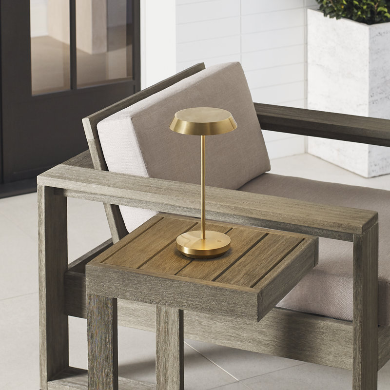Tepa Accent Rechargeable Table Lamp, Natural Brass