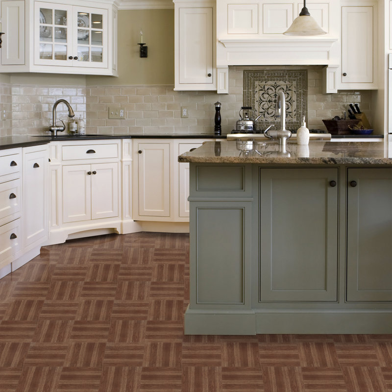 12" x 12" x 1.2mm Oak Vinyl Tile, Brown