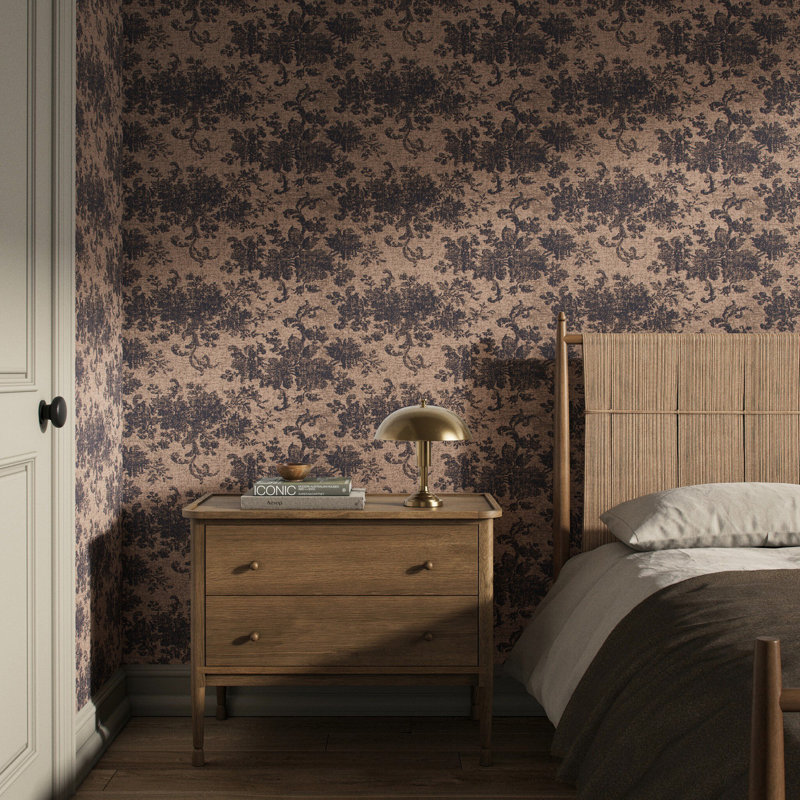 Fallingbrook Wallpaper by FH Art Studio, 52"x132", Fallingbrook Black & Tan II