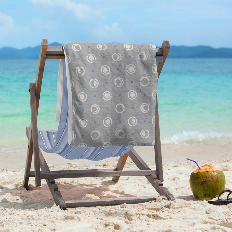 Serviette de plage Classic Moon Phases, Gris pâle