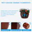 Ensemble de 3 pots de fleurs décoratifs pour l'extérieur 15 "en céramique avec pot de drainage-1468459359