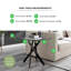 Atal Marble Effect Sofa Side Table - Glass Topped Metal Leg Small Table-885646985-885646989