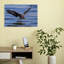 Bald Eagle Water Landing Contemporary Bird Eagle Nature Wildlife Wall Art Print 1 Piece Wrapped Canvas Wall Art-71000707