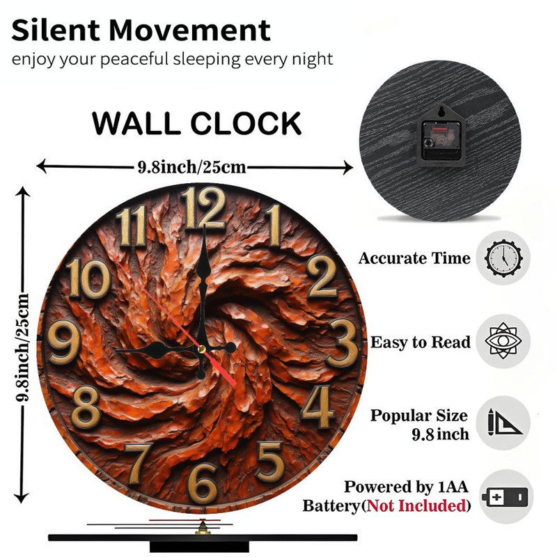 Horloge murale en bois