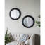 Miroir mural rond 23,5 po avec cadre en bois, miroir décoratif classique, pour salon, vestibule, salle de bain, bureau