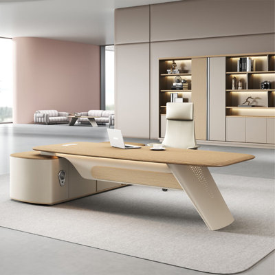 Bureau de direction en L 94,49 "simplifié de luxe