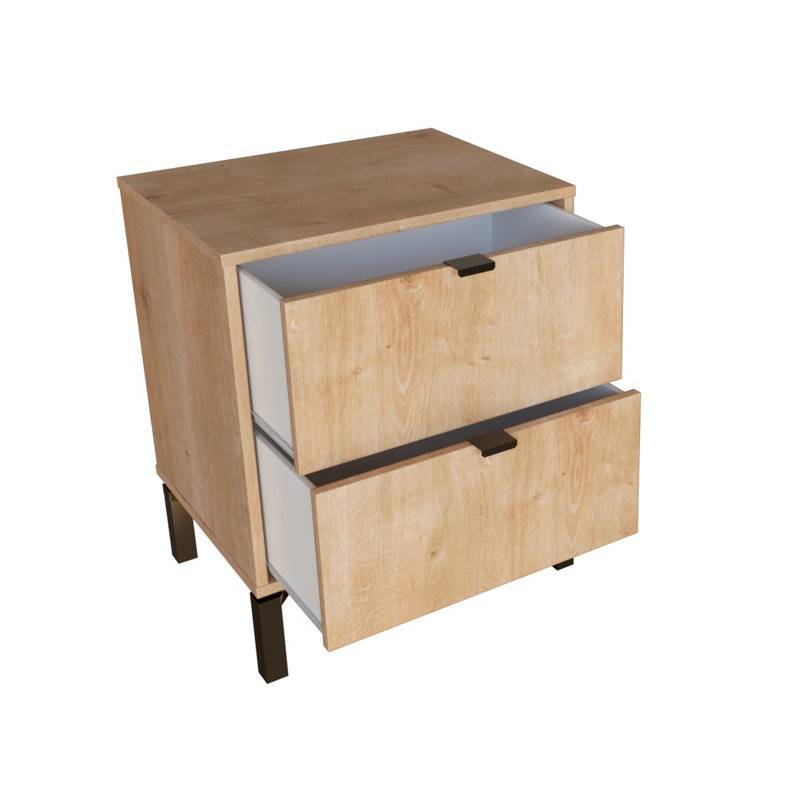Ausencio Nightstand, Natural Wood