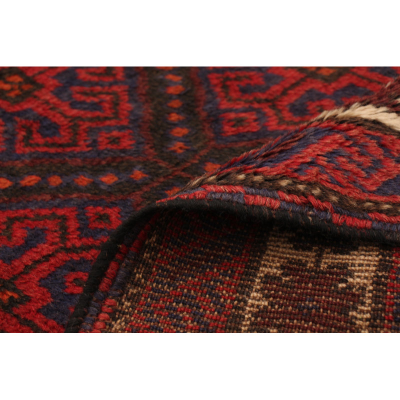 Tapis en laine rouge 6 pi 2 po x 7 pi 9 po "one-of-kind" à la main-noué la 1980 esari turque Shavertown