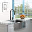 Robinet de cuisine noir mat avec poignée séparée, style simple moderne, rétractable à 360 ° pour un contrôle précis, fabrication en laiton massif, double mode de lavage et de remplissage, facile à nettoyer, 16,9