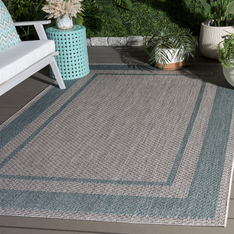 Courtyard Power Loom Performance No Pattern Indoor Rug, 5'-3" x 7'-7" Rectangle