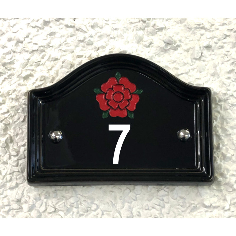 Walsham 16.5cm H Ceramic House Number, Black, 7