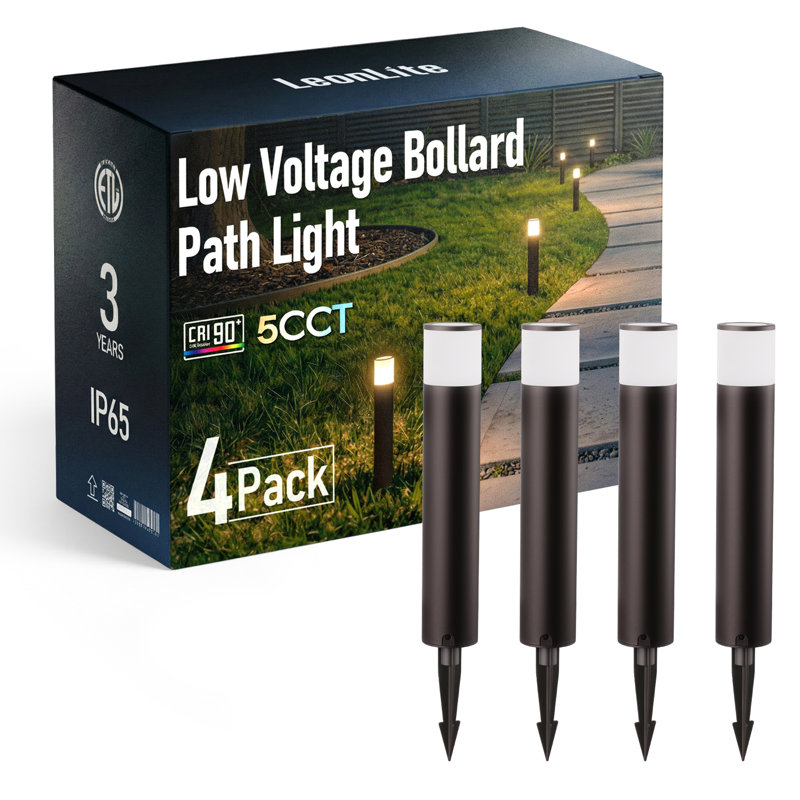 Borne d'éclairage 5W 5W à basse tension 5W, éclairage de sentier lumineux 360 °, éclairage de paysage 12-24V CA / CC