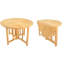 5 Pcs Grade-A Teak Wood Dining Set: 48" Round Butterfly Table And 4 Marley Folding Reclining Arm Chairs #11MR0904-2030697372