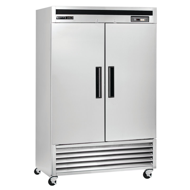 Maxx Cold 54'' Stainless Steel Double Door Commercial Refrigerator