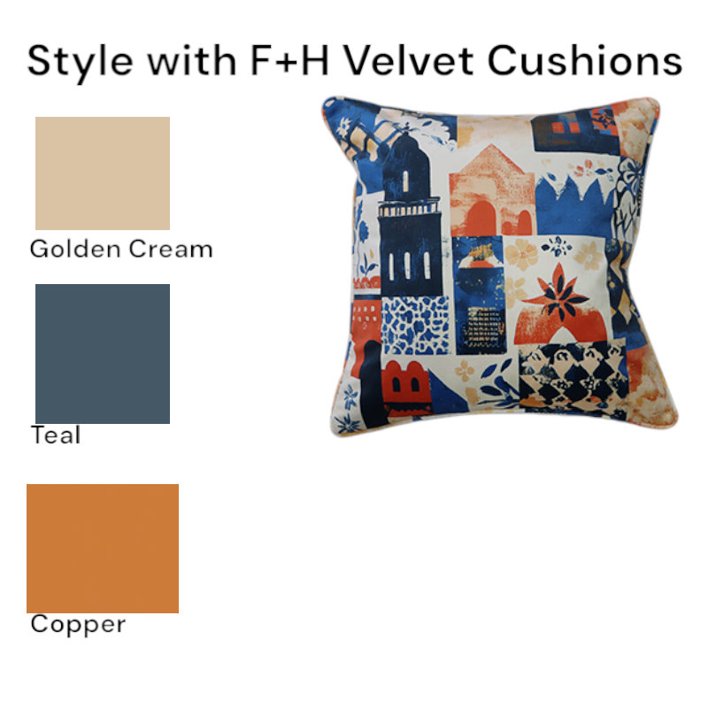 Square Cushion, Multicolor Exotic Mosaic