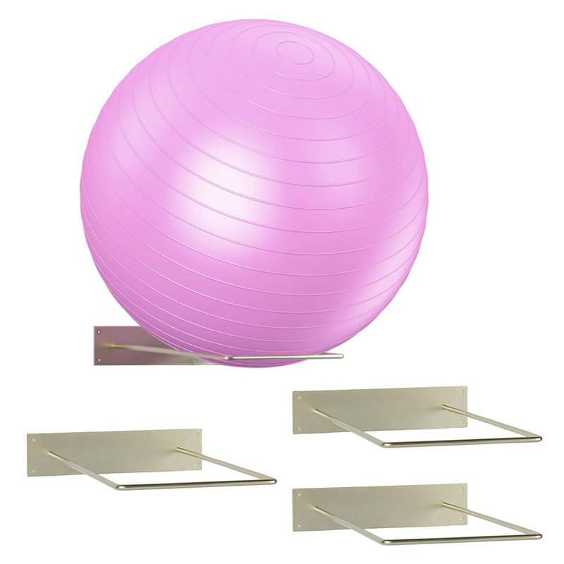 Metal Wall Mounted Multi-Use Sports Rack, Gold
