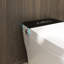 Toilette intelligente avec siège chauffant à fermeture silencieuse, coup de pied / hors siège / occultant / chasse à distance, toilette allongée avec bidet sans réservoir, veilleuse douce, télécommande