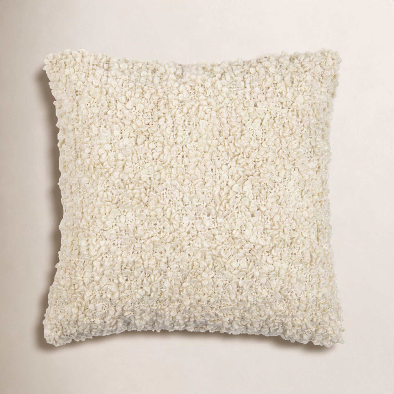 Anella Pillow Cover, 22"H x 22"W, Beige, Down