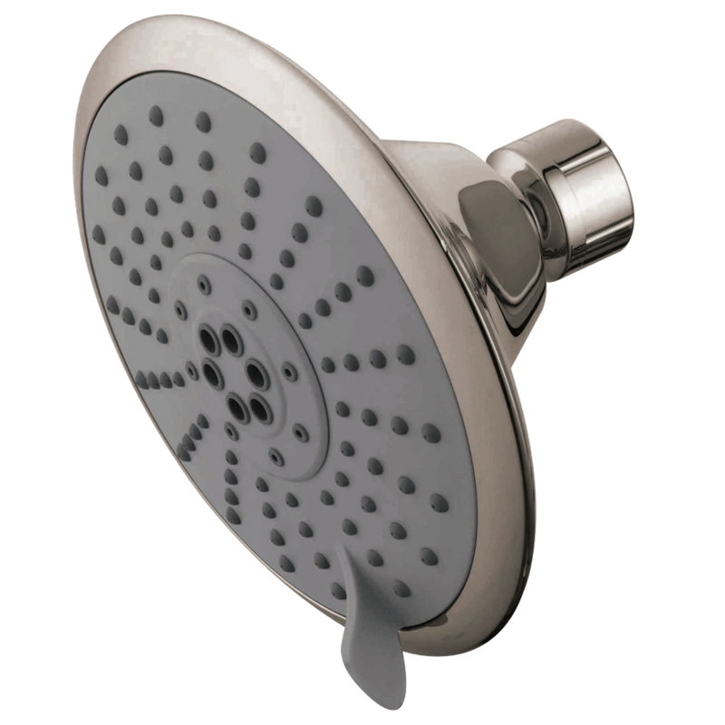 Kingston Brass Shower Scape 5-Inch Round 5-Function ABS Shower Head, Brushed Nickel