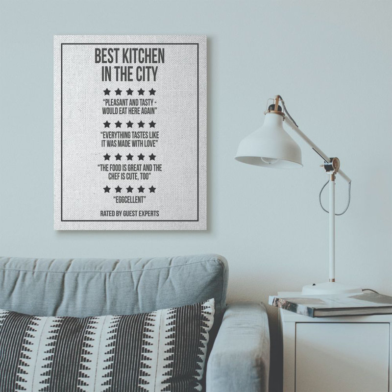 « five star cuisine room », impression sur toile, Toile tendue, H 40 po x l 30 po x P 1,5 po