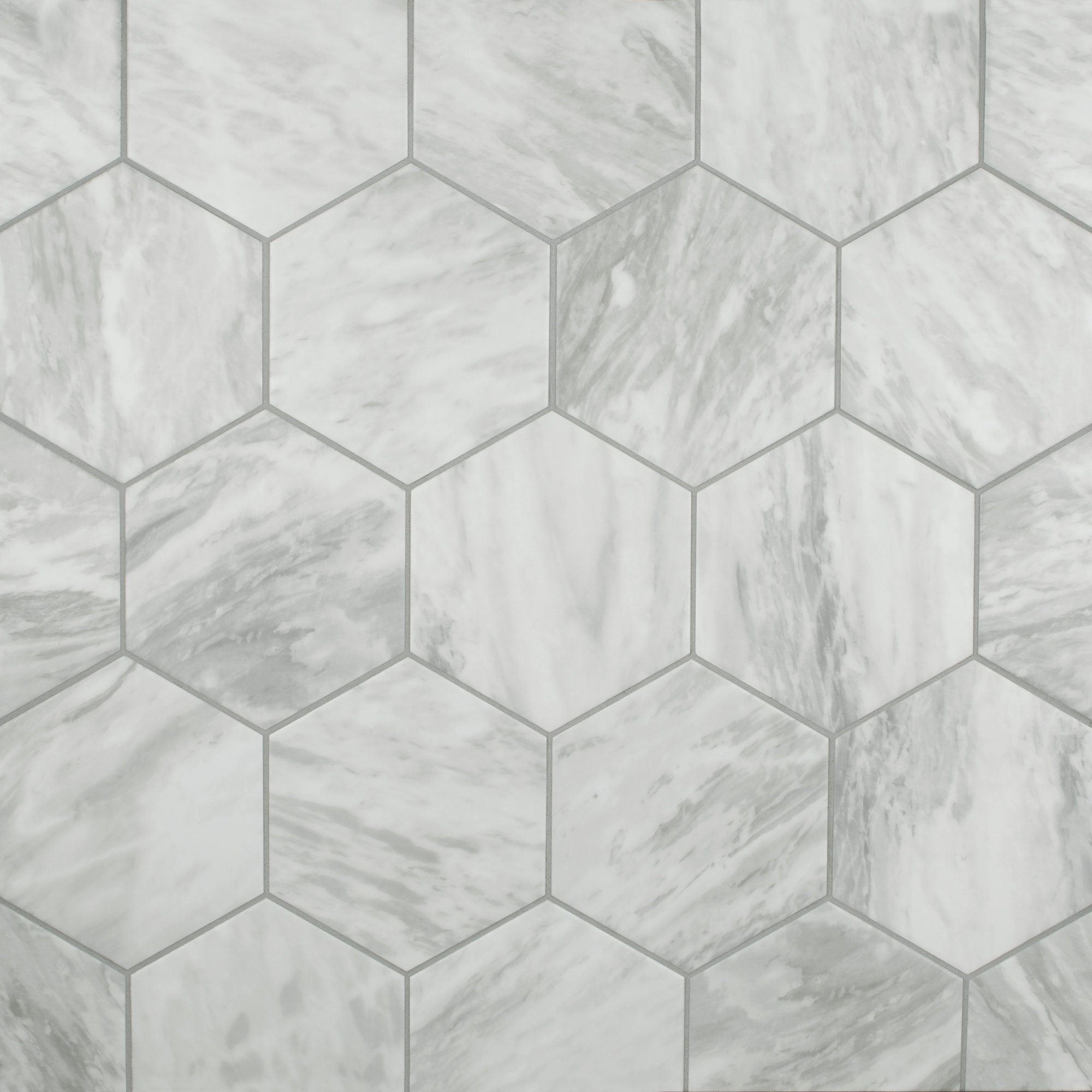 Classico Bardiglio Hex 7" x 8" Porcelain Stone Look Wall & Floor Tile