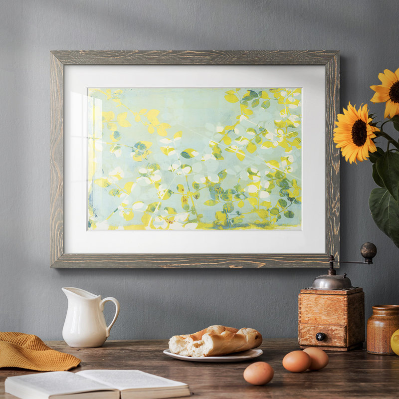 Lumière verte encadrée sur toile, Gris, H 22 po x l 32 po x P 1,5 po
