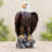 Standing Bald Eagle Garden Statue
