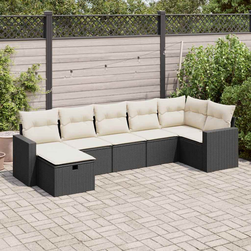 Vidaxl Garden Sofa Set Black