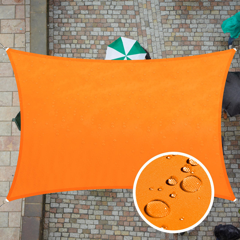 Toile d'ombrage rectangulaire 7 'x 12', Orange