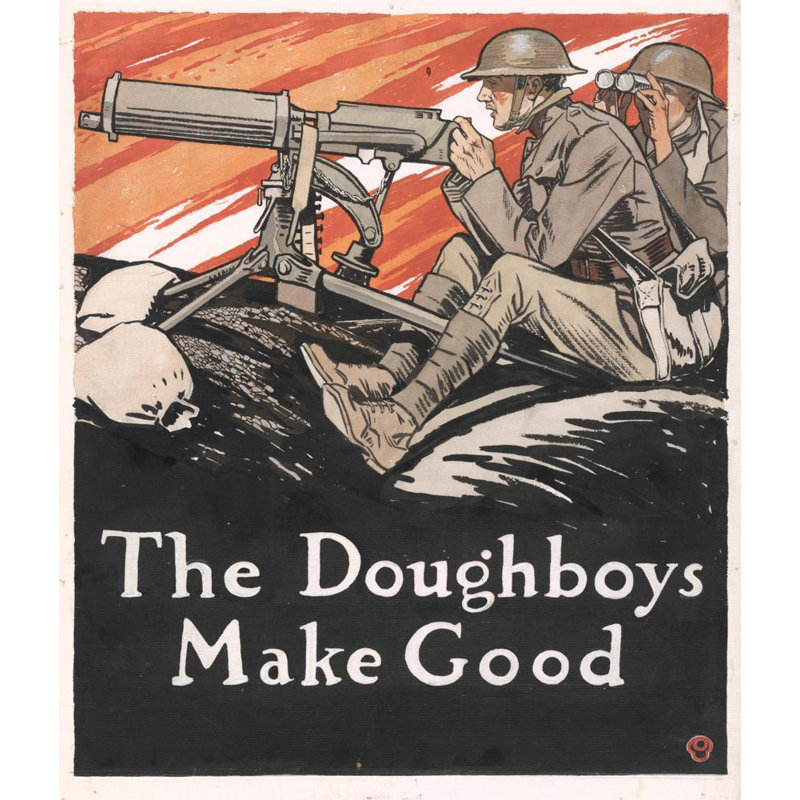 «The Doughboys Make Good» par Edward Penfield - Art mural sur toile tendue avec châssis, H 18 po x l 14 po