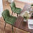 Heitger Faux Leather Upholstered Side Chairs Modern Wingback Dining Chairs with Metal Legs-1344348137