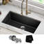 Évier de cuisine simple sous-comptoir en granit onyx KRAUS-120128983-120128984