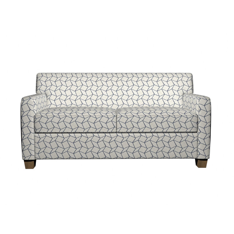 Tissu de lin géométrique, Blanc / noir 2