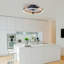 Ventilateur de plafond moderne 20 po à DEL à 6 vitesses à intensité variable avec lumière et télécommande
