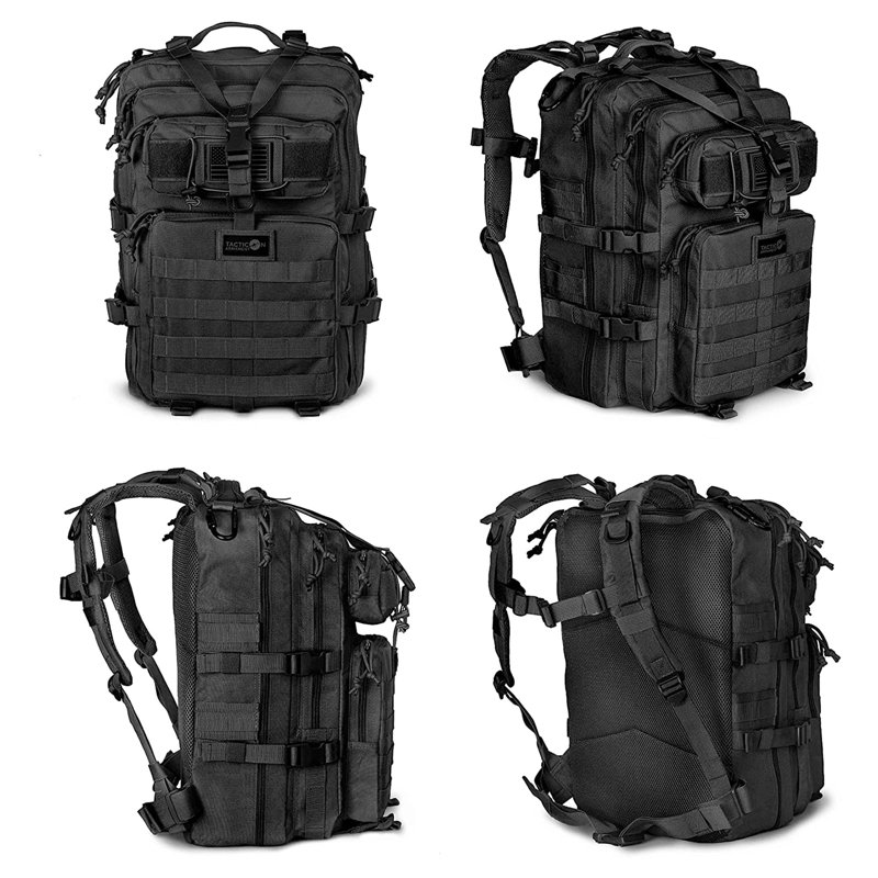 Insulated Picnic Backpack, Service for 1, Black