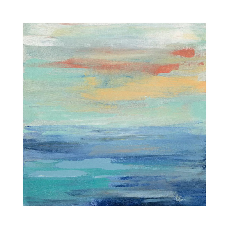 Sunset Beach II by Silvia Vassileva - Wrapped Canvas Painting, 45.72 cm H x 45.72 cm W x 3.175 cm D