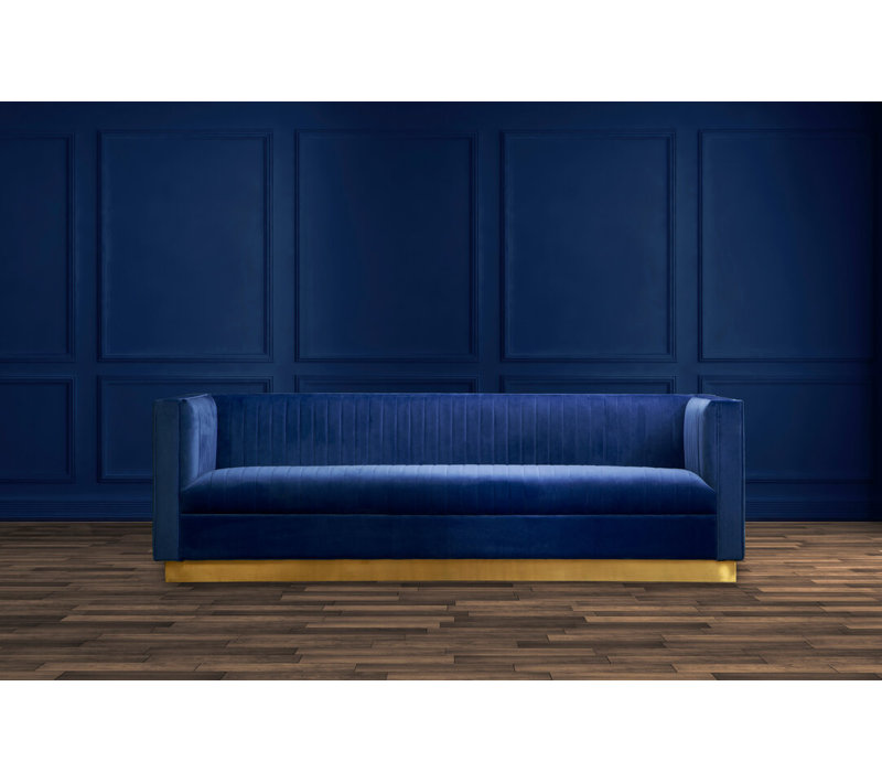 Velvet Sofa, Blue
