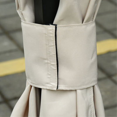Beige Gazebo Sidewall, 10' X 10', With Zipper And Hook, For Cabanas, Easy To Install Use Curtain, Inner & Outer Zipper,