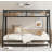 Metal Bunk Bed with Trundle, Black-114313894
