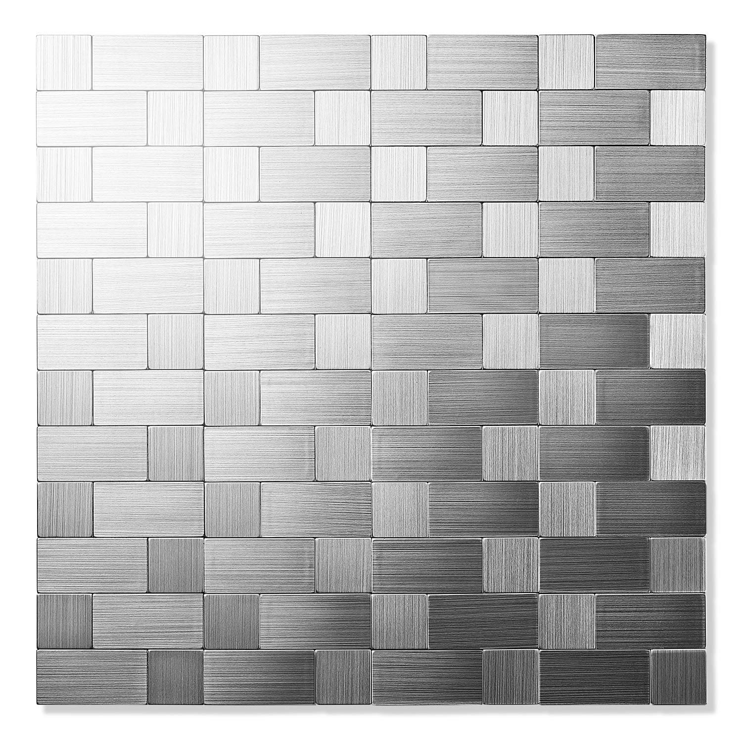 Yips 1'' W x 3'' L Aluminum Peel and Stick Subway Tile | Wayfair